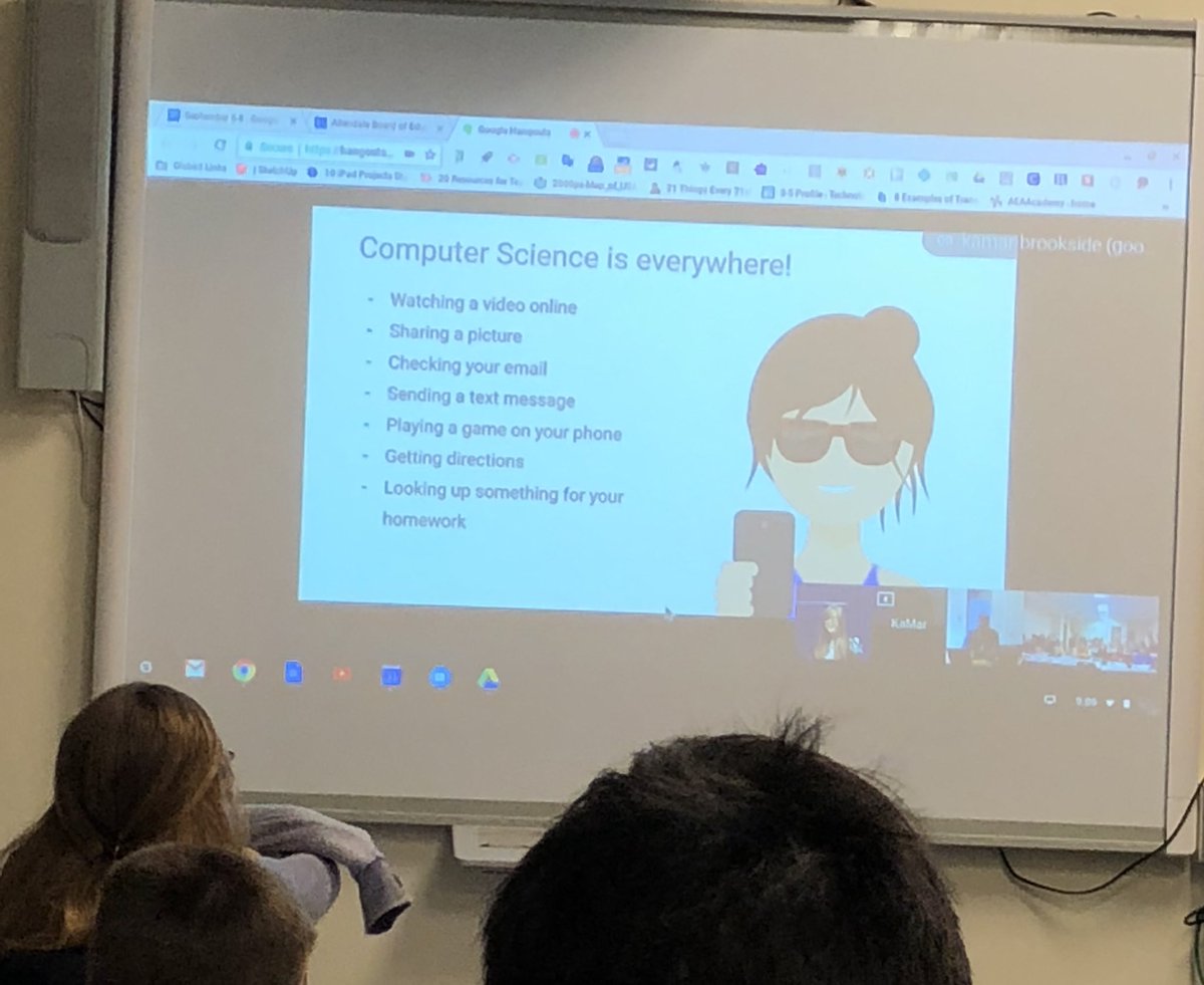 danahycj's tweet photo. 5th graders in @Joco1O technology class Skyping with a Google Engineer about the field of Computer Science. Thanks @GoogleForEdu!#careerreadiness #authenticlearning #edtech https://t.co/bnYBHc7bB4