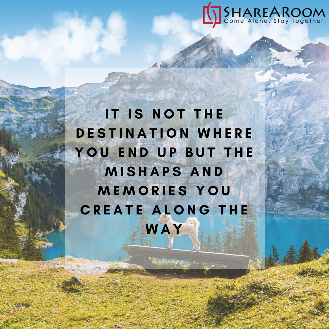 ShareARoom's tweet photo. "It is not the destination you end up but the memories you make along the way."
#TravelTuesday #Travel #travelpics https://t.co/QxAulogJ4A