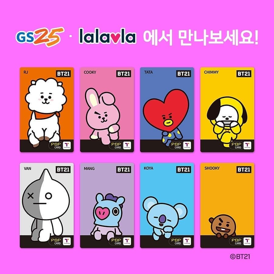 Персонажи BTS bt21 имена