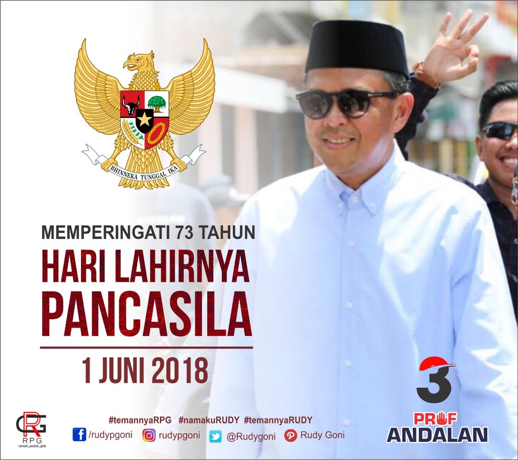 Rudy_P_Goni's tweet photo. #KitaPancasila
#PancasilaZamanNow
#JuniBulanBungKarno.                                                  

Salam
#temanRudyGoniPancasila https://t.co/i9iz6th0df