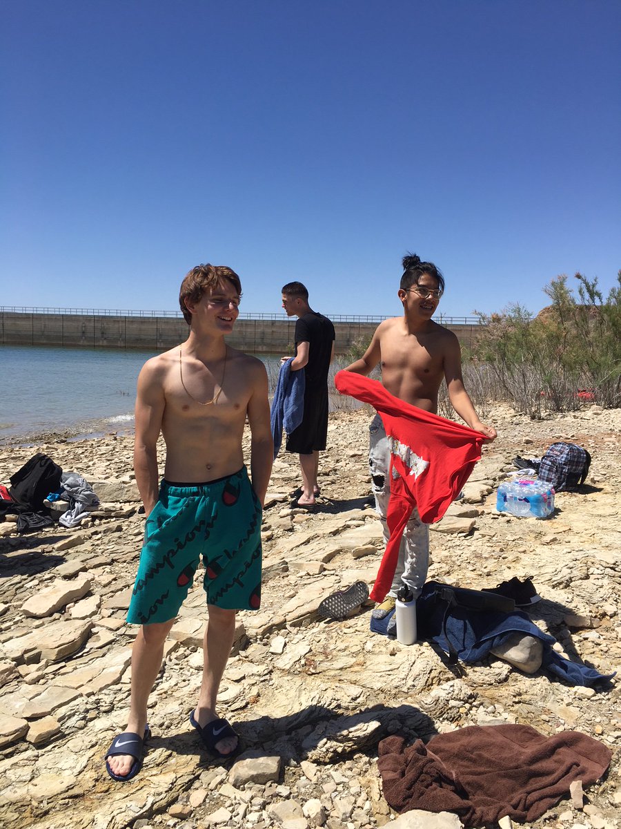 Boys from the Sandstone Campus enjoyed a day of swimming and hunting for crawfish at nearby Quail Lake!