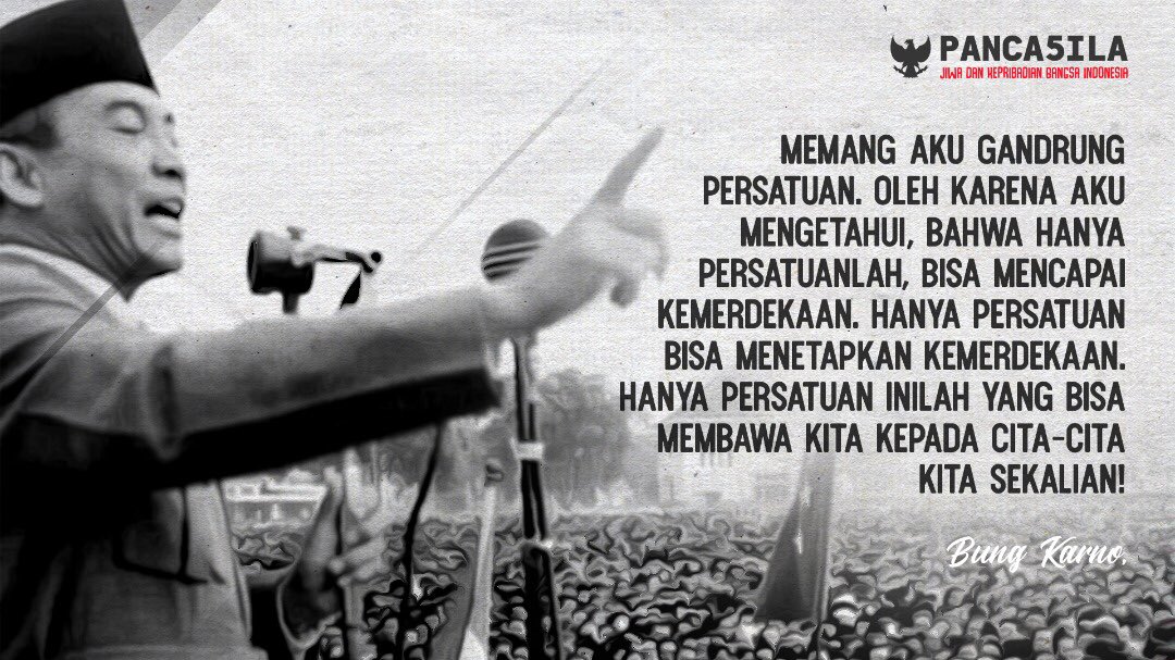 PutraNababan's tweet photo. Saya juga gandrung PERSATUAN. Situ gandrung juga doong 🇮🇩 #KitaPancasila #JuniBulanBungKarno https://t.co/JF4SeFFyYd