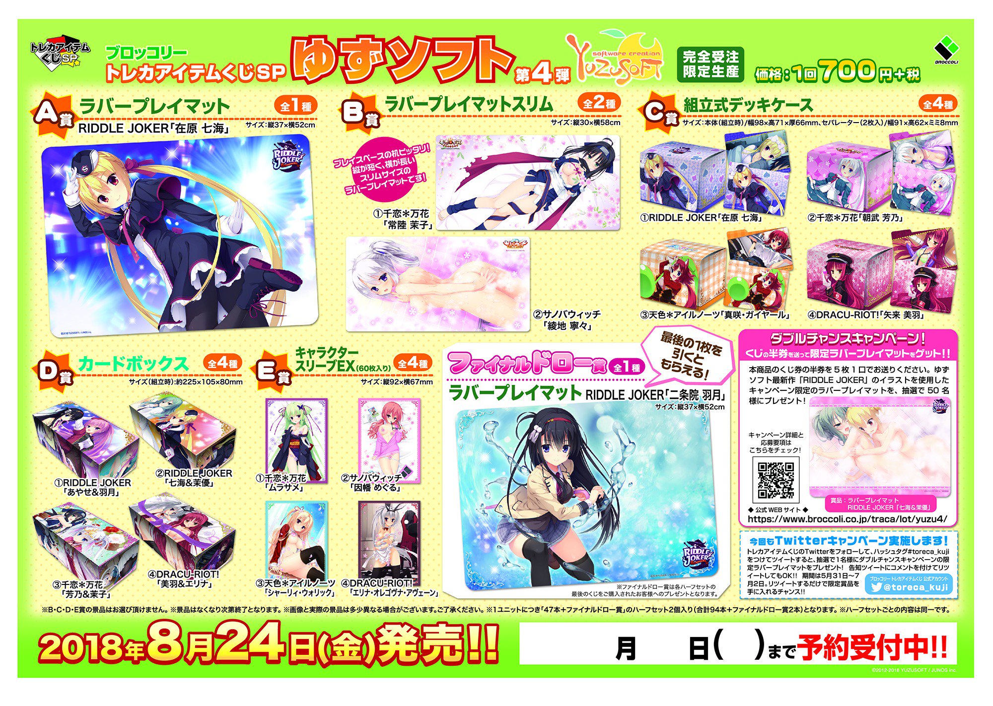 ゆずソフト トレカ くじSP 七海＆茉優 ラバープレイマット