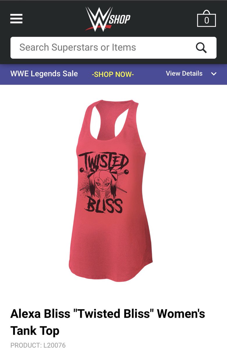 AlexaBliss_WWE's tweet photo. New on @WWEShop !! https://t.co/7uwF9MSUbi