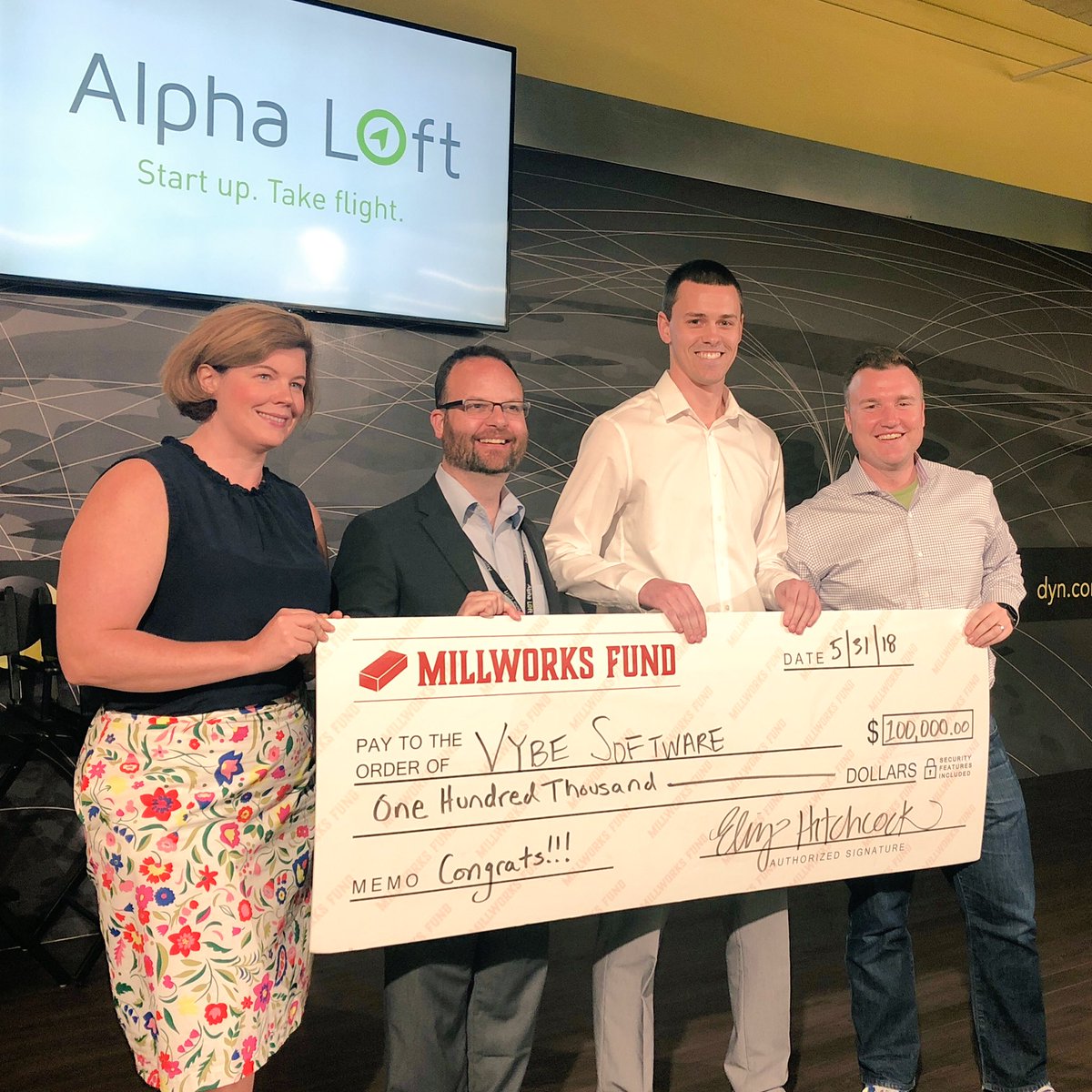 graychy's tweet photo. Another day of great #startup activity in the #nh #mht millyard ... this time with 3x$100k investments in https://t.co/qXq6kmRvUq @thrvly &amp; https://t.co/mMHtZ8lhlj ... thanks to @alpha_loft for making the #StartupShindig happen and to @Dyn for hosting! #startups #investments https://t.co/urko8gROpL
