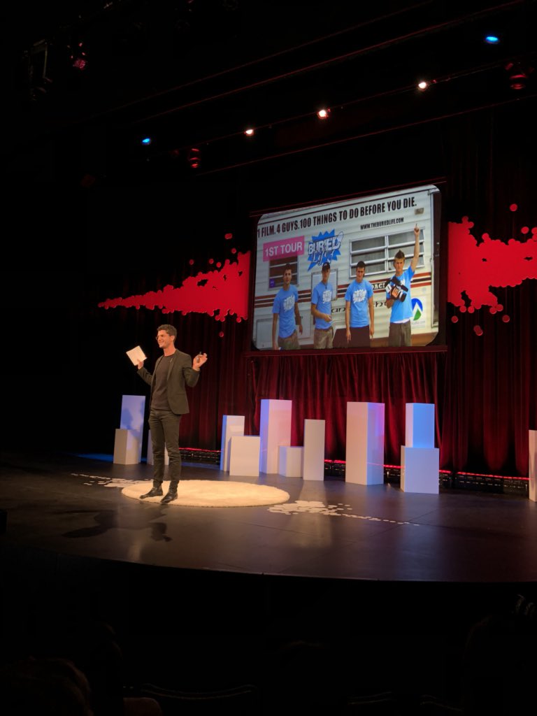 redtalksvan's tweet photo. @BenNemtin educating the audience on the meaning of the #buriedlife #redtalks2018 #demographycollision https://t.co/9L00e5bcJ5
