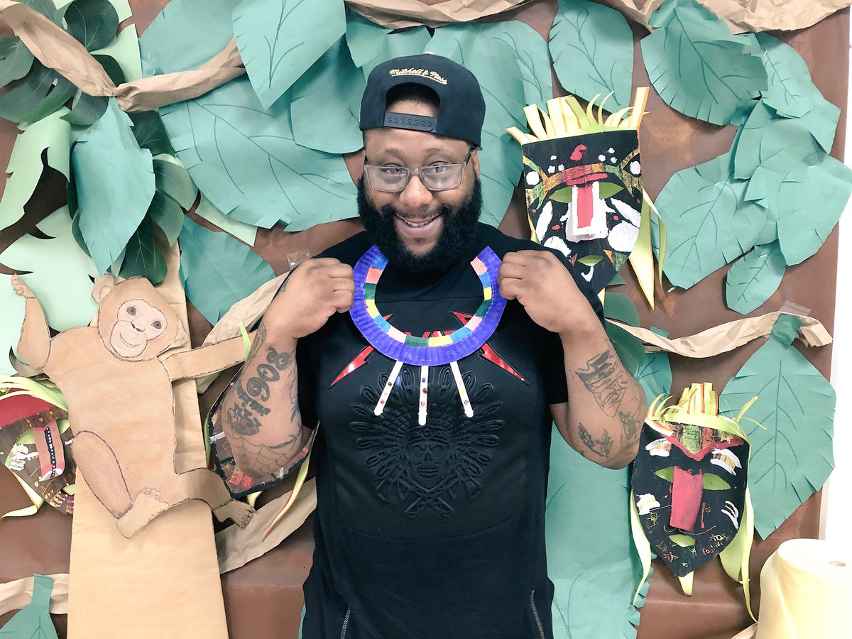 Sch8_IsGr8's tweet photo. Did you get to #WalkLikeAnEgyptian in Africa tonight? The #Sch8WorldTour stopped in Africa to decode #EgyptianHeiroglyphics and create #TribalNecklaces! The sights—the smiles—the learning! Gotta love a #FASTEvent! @LEASSN @LPSSupt @LindenSchoolsNJ https://t.co/INXXtO3ROo