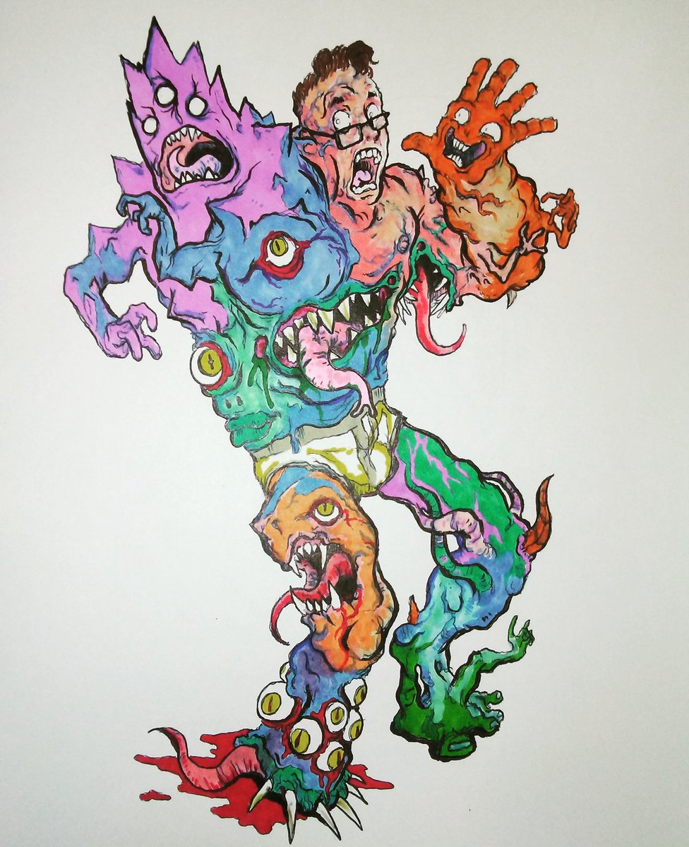 derekdrawscomic's tweet photo. #demonpossession #demons #lowbrow #lowbrowart #illustration #characterdesign #undies #creaturefeature #draw #drawing https://t.co/XLGZ301511