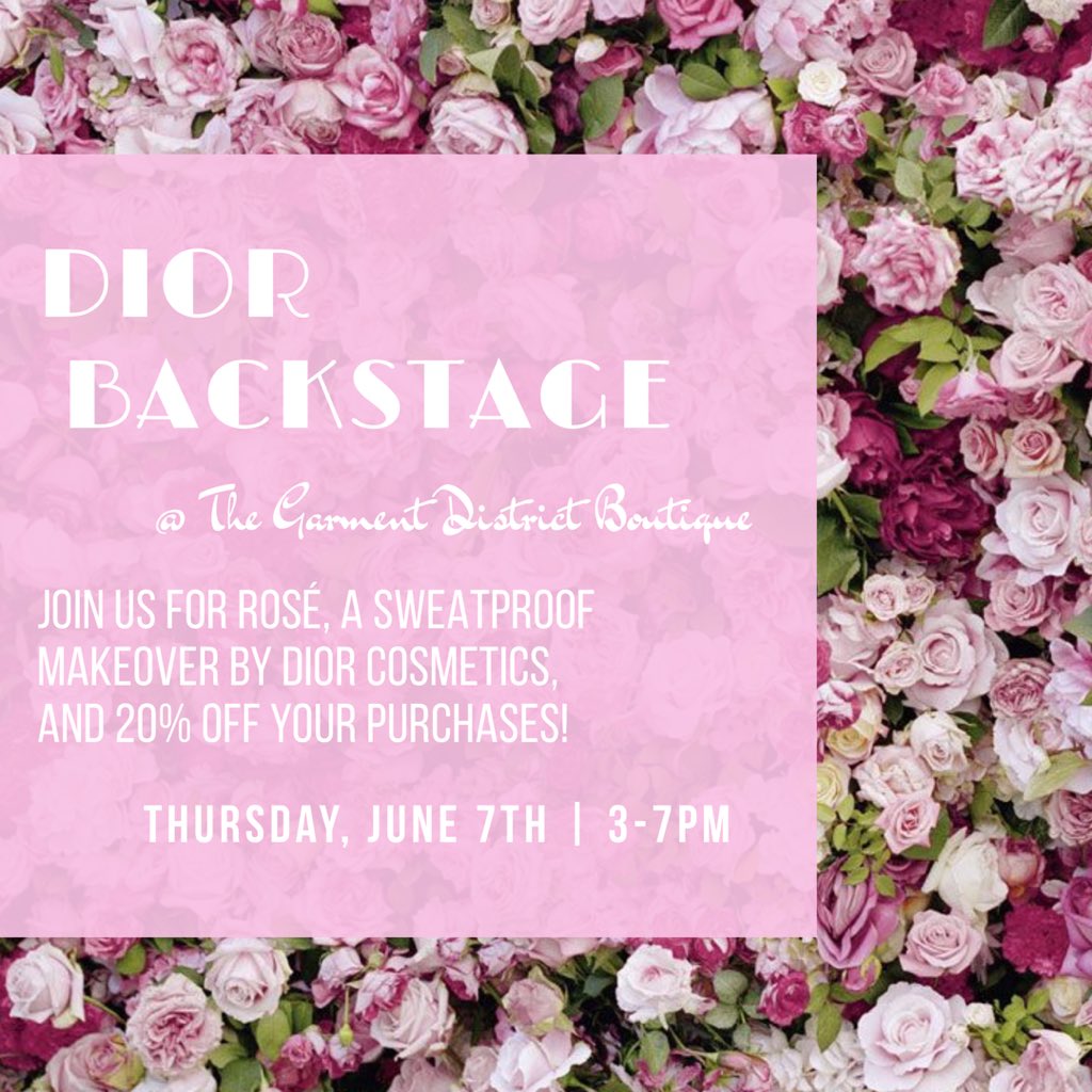 Join us next Thursday, June 7th before #hcnkc for sweatproof makeovers by Dior Backstage