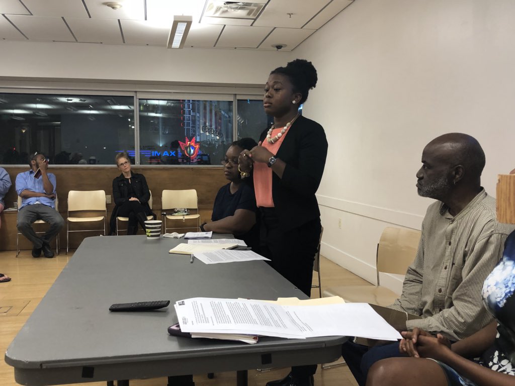 MoCo_ACLU's tweet photo. Great discussion tonight on incarceration; bail reform; solitary confinement; &amp; a deeper dive into systemic inequities, privilege &amp; racism.

Thanks to panelists @brandy4moco, @JheanelleW &amp; Shujaa Graham. And thanks to @TPmobilization for your vision &amp; for driving dialogue. #ST2P https://t.co/8whHFEjGRu