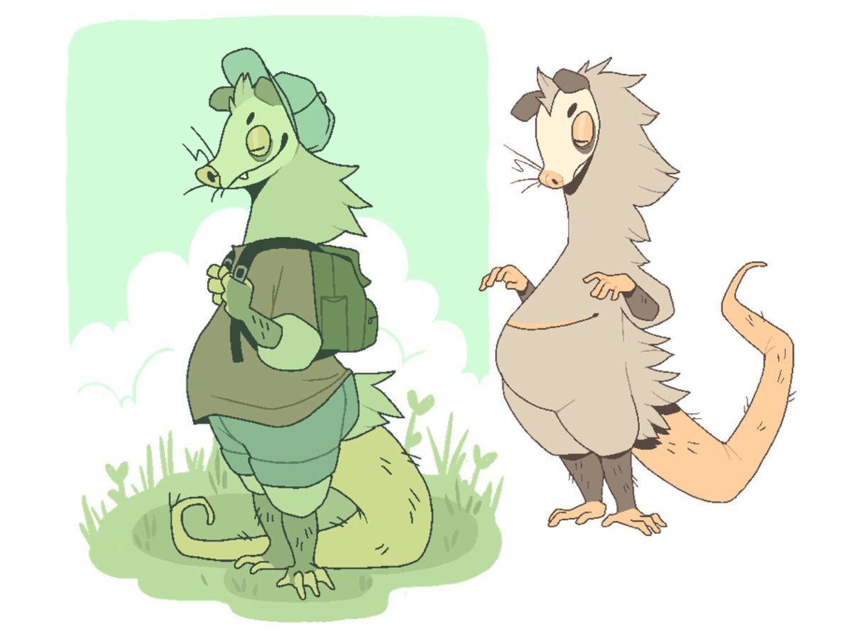 Haven’t had much time/motivation for personal art recently, but here are some opossum doodles.