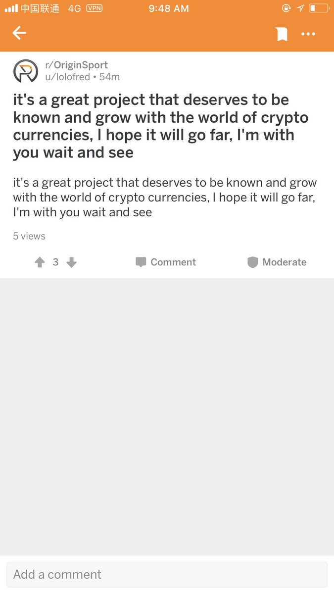OriginSupply's tweet photo. A shout out from our user on Reddit. #ORS #Originsport #blockchain #sportsbetting https://t.co/sqkIGviFGY