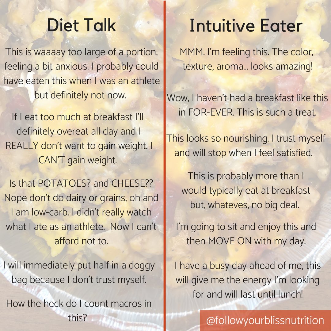 Alright, newly “retired” athletes (and athletes that have been out for awhile! I’m 35 and still deal with this stuff!) Time for another Diet Talk Test! #intuitiveeating #formerathlete
