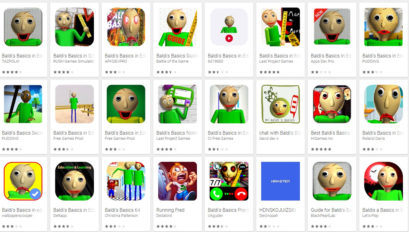 baldi's basics on google play