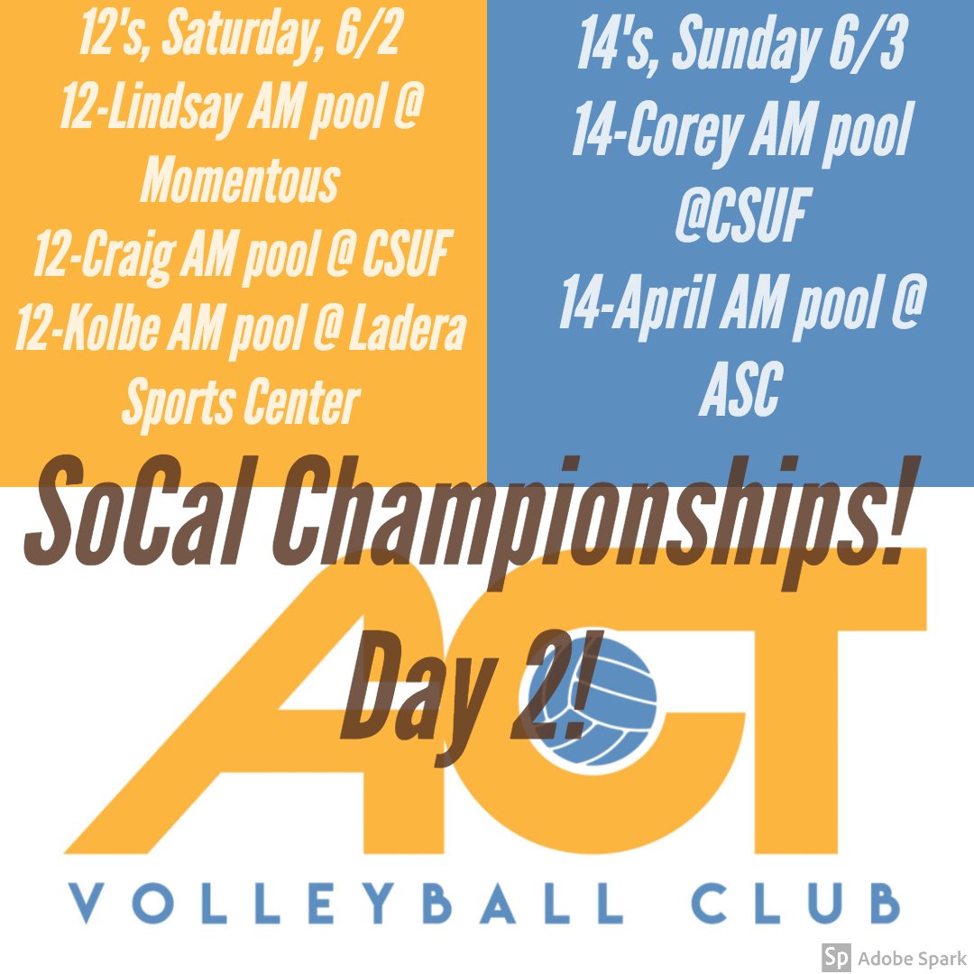 ACTvolleyball's tweet photo. Good Luck 12's and 14's this weekend! https://t.co/sBiihHPTTZ