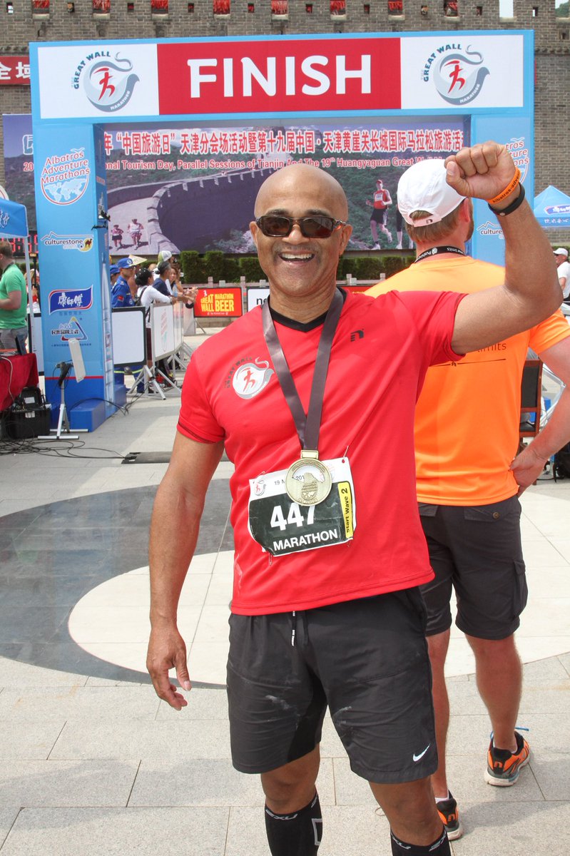 Raymond_NL's tweet photo. I may be smiling but the Great Wall marathon was by far the toughest race I’ve ever run... but also the most rewarding. Over 2000 runners competed in this event. #greatwallmarathon #victory https://t.co/5nYcAz78hH