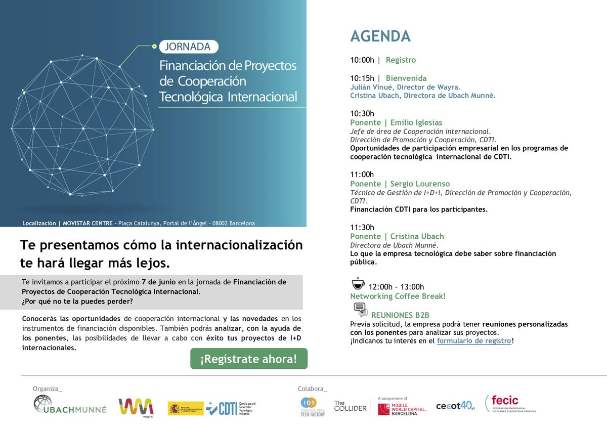 TheCollider_MWC's tweet photo. Next week, @TheCollider_MWC invites you to this event presenting opportunities and news on international #financing in the #tech industry. Register here: https://t.co/0qJuEnd9SH https://t.co/DJ4cAN6y5u