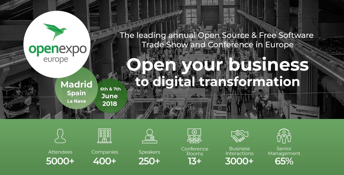 os_weekends's tweet photo. Nuestra comundiad disfruta de un código de descuento GOE18250 que puedes usar para conseguir tus entradas gratuitas para @OpenExpoEurope. Podrás disfrutar de nuesto #TrackGuilds y #OCSummit18 que estamos organizando y mucho más en #OpenExpo18
👉 https://t.co/xFNLBFBLNs https://t.co/qSXCu3l57e