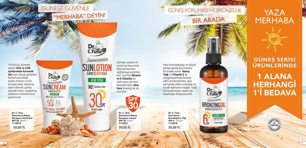 🌞Güneşe güvenle merhaba deyin✋

📣Güneş serisi ürünlerinde bir alana bir bedava. .