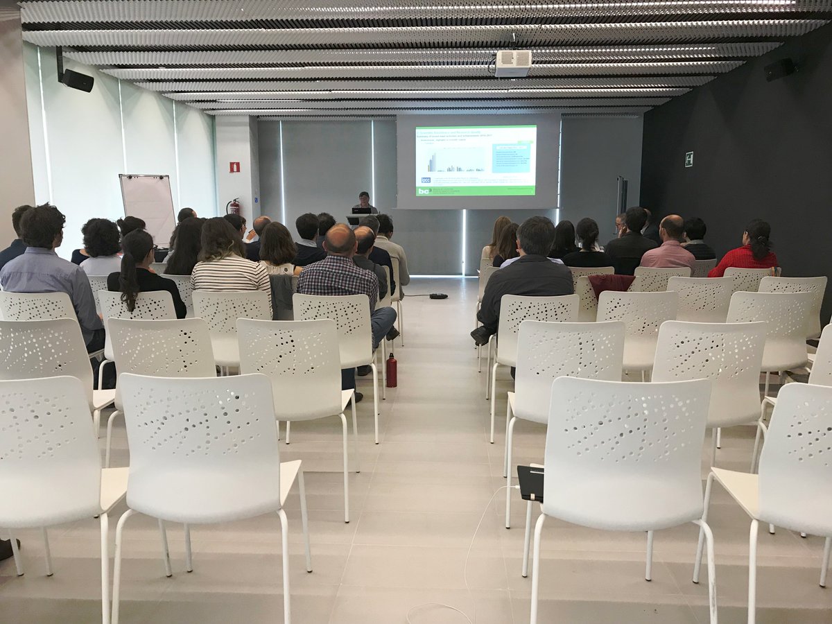 BC3Research's tweet photo. Members attending our  2018 ISAC meeting: Peter Smith, Valentina Bosetti, Iñigo Losada and Reinhard Mechler. Thank you all for your participation! #BC3Research #ISAC https://t.co/9TjNWQXmD8