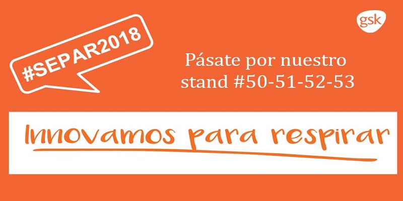 GSK_ES's tweet photo. El congreso @SeparRespira está en pleno apogeo y estamos listos para hablar de #respiratorio contigo en nuestro stand nº 50-51-52-53. ¡Pásate hoy por allí! 👋 #separ2018 #inspiracongresosepar #innovamospararespirar https://t.co/OFvDlAX6KZ