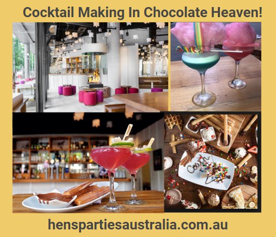 HensAust's tweet photo. For our Qld hens we have this amazing cocktail making class at Cowch!!!!!
#chocolateheaven #cocktailmaking #dessert #dessertbar #cowch #queensland #hensparty #hens #henspartyideas #bachelorette #delicious #decadent #food #foodie https://t.co/fchnyehn0D