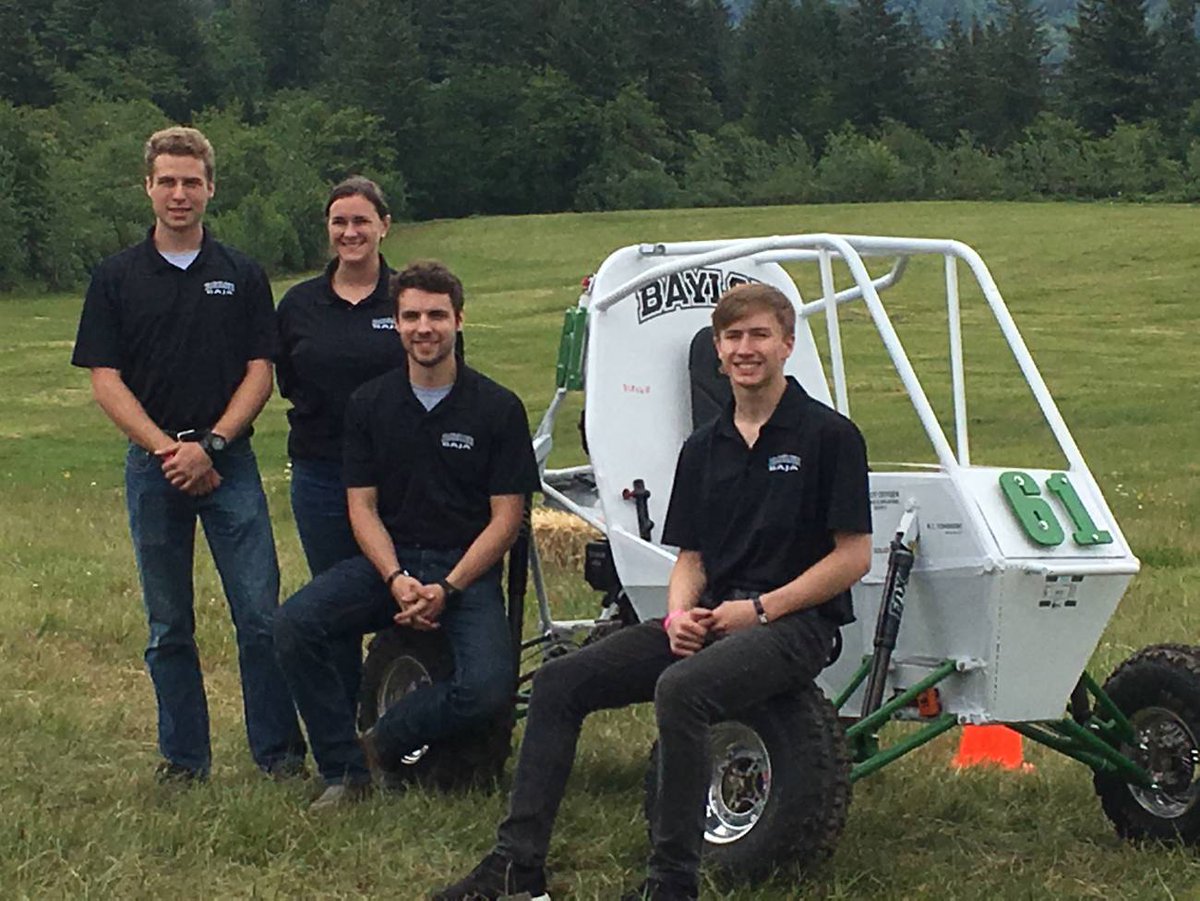 BaylorSAE's tweet photo. We've made it to Oregon Competition, passed engine check and tech, and completed the Design and Sales static events! Looking forward to the dynamic events tomorrow! https://t.co/mFOxdIUjEB