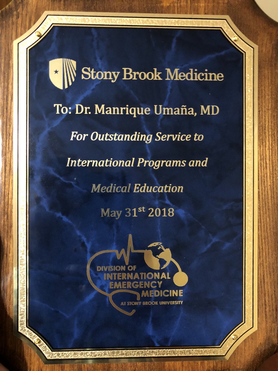 umanamd's tweet photo. Wow! This just caught me off guard. 
Thanks to the @StonyBrookIEM division, to @Cris_lovedatEM &amp; #draftMallon for this…
@StonyBrookEM
#humbled https://t.co/nnfiuetD8a