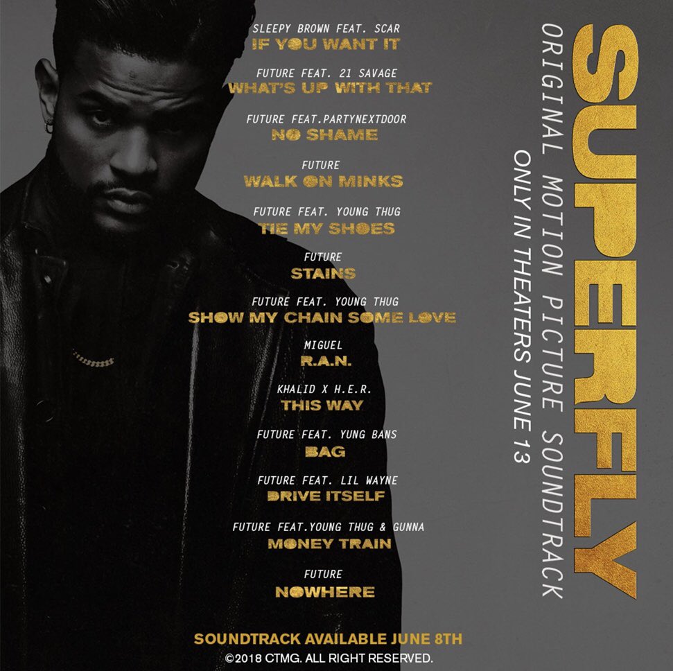 The “Superfly” movie soundtrack releases June 8th. Here’s the tracklist: