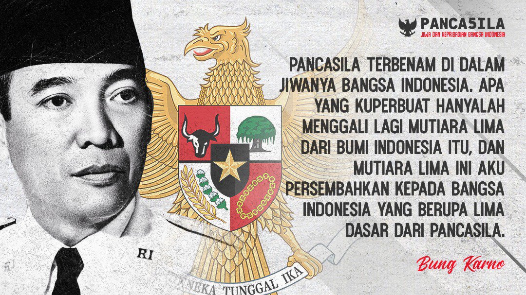 #KitaPancasila
#PancasilaZamanNow
#JuniBulanBungKarno