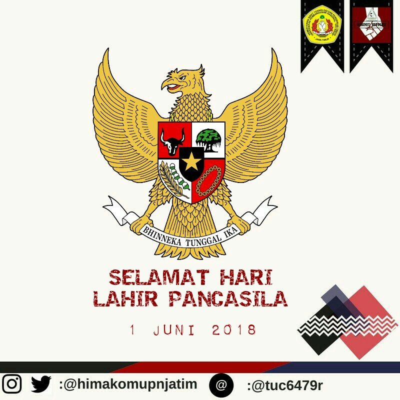 [ HARI LAHIR PANCASILA]
.
Dengan peringatan hari lahir pancasila,
Kita perkokoh kesatuan dan persatuan
Menuju bangsa Indonesia yang berkarakter.
Mari perkokoh persatuan dan kesatuan bangsa,
Untuk Indonesia yang lebih baik.

#KABINETREVOLUSI
#SALAMREVOLUSI
#HIMAKOM2018