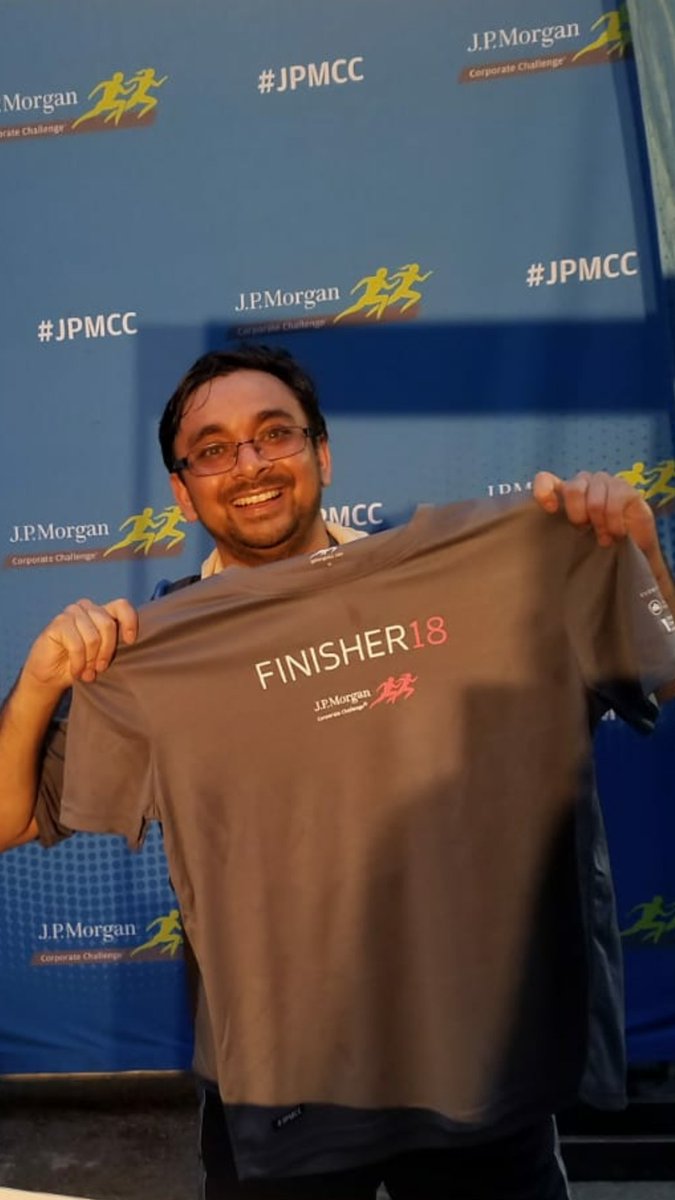 j_shri_ram's tweet photo. #JPMCC, I am a finisher 2018. Team FISA-OPA City of NYC, it is the biggest event of the year! And I am Loving it! #firsttimerunning #awesome #willlbebacknextyear #itfeelsgood #tryit #noexcuses https://t.co/4Ax0x3XOax