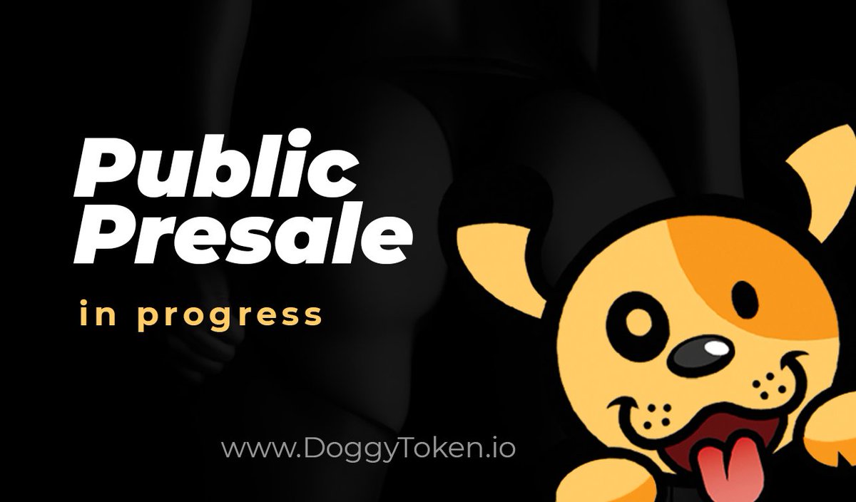 DoggyToken's tweet photo. PUBLIC PRESALE in progress! Packages selling fast! 35% BONUS tokens. https://t.co/K3EN1Q0q2I #TokenSale #Cryptocurrency #CryptoNews #DoggyToken https://t.co/9bzA8V2daE