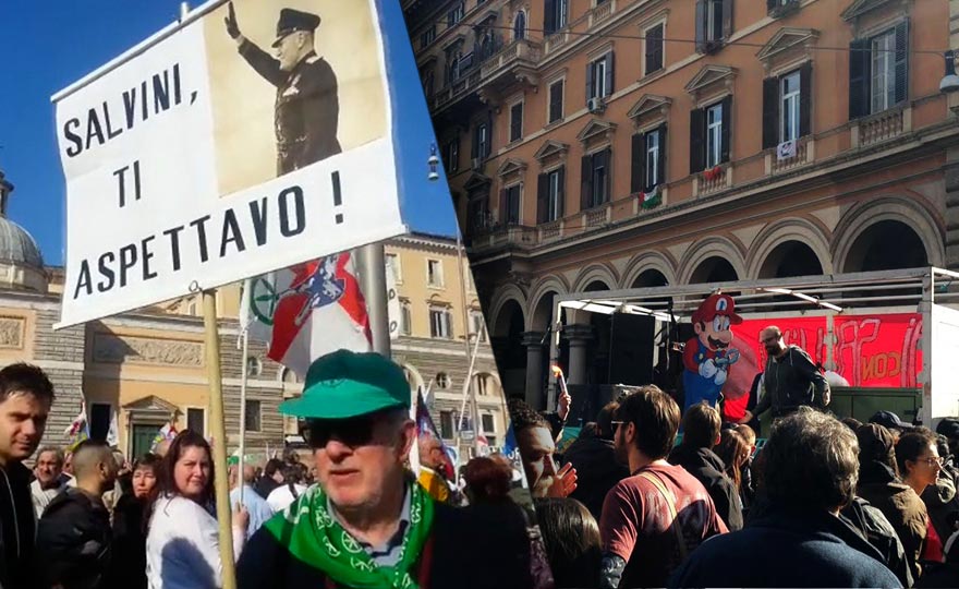 gadlernertweet's tweet photo. La grande proletaria si è mossa. @matteosalvinimi sulla #ruspa del Viminale è già l'uomo forte del nuovo #Governo che ci conduce al grido #primaglitaliani, mano libera alla polizia, stranieri zitti al lavoro o se no fuori dai piedi. Quando ce ne vergogneremo sarà troppo tardi https://t.co/nMCo3zNqLq