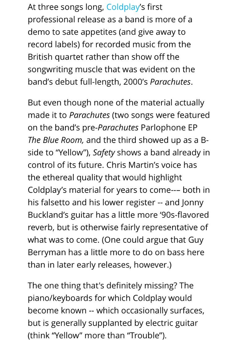 ColdplayXtra on Twitter ""Safety shows a band already in control of