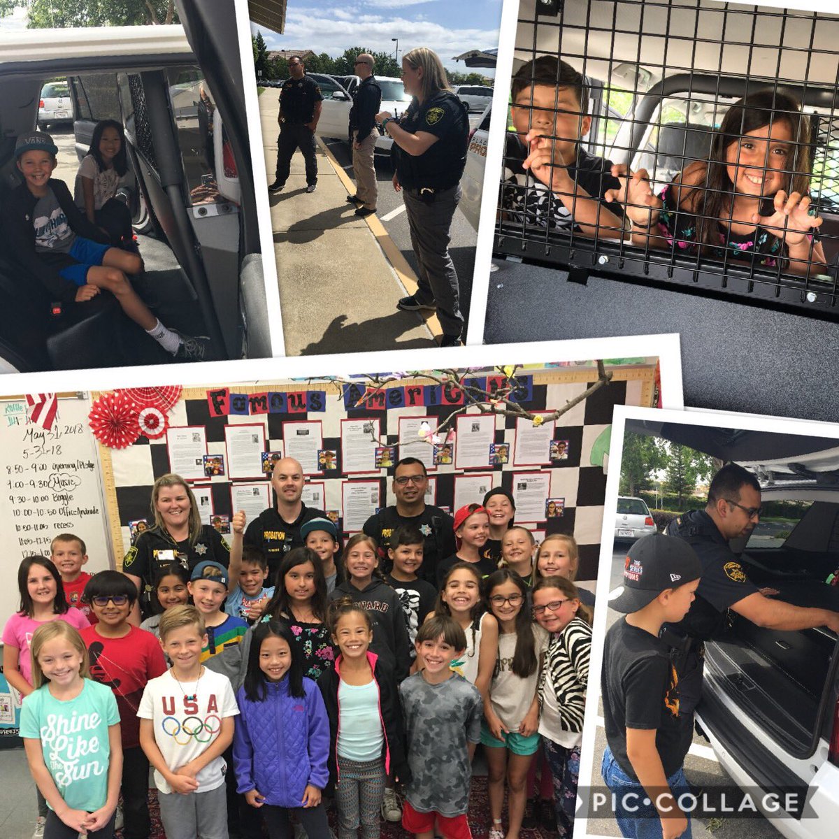 Roberts3rdgrade's tweet photo. Parole Officer Andrade and his partners visited us today sharing with our class their role in the community. @rcsdstoneridge #Rcsdchampions https://t.co/A3RDAeciHj