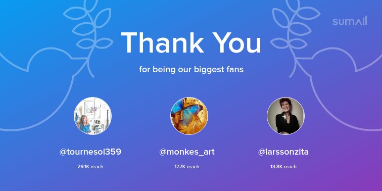 IsmoRaisanen's tweet photo. Our biggest fans this week: @tournesol359, @monkes_art, @larssonzita. Thank you! via https://t.co/CBbzeuPHNm https://t.co/zhjaB1KwcZ