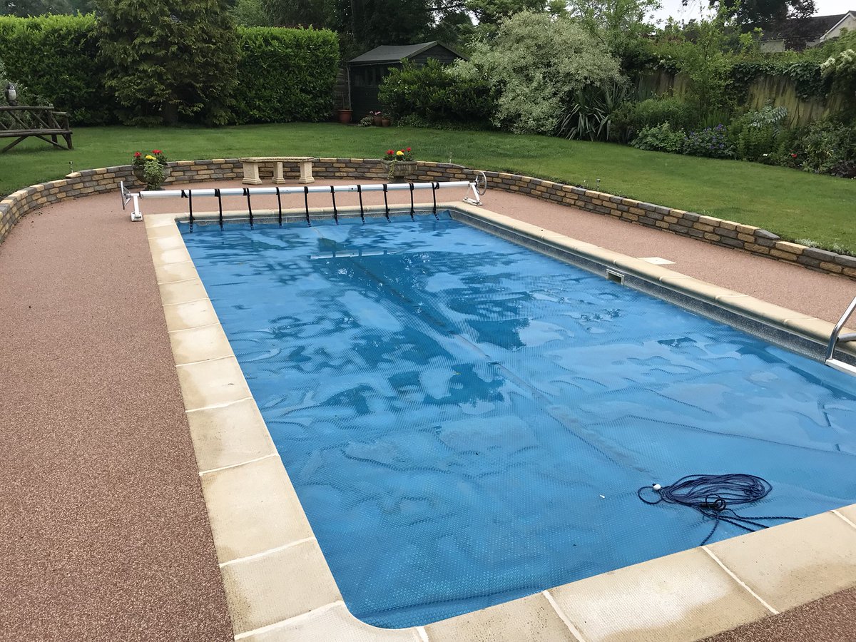 LockWoodLandsca's tweet photo. SureSet Resin Bound Paving Swimming Pool surround. Renovation of existing swimming pool. #Sureset @SureSetUK https://t.co/AasTDmPiNR