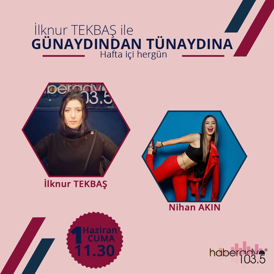 Samsun Haber Radyo 📻 (@haberradyo) on Twitter photo Başarılı şarkıcı Nihan Akın bugün saat 11.30'da İlknur Tekbaş'ın canlı telefon bağlantısı konuğu!
#HaberRadyo #canlı #telefon #bağlantı #müzik #sanat #sohbet
<a href="/ilknur_tekbas/">Ilknur tekbaş</a>
<a href="/NihanAkn/">Nihan Akın</a>
<a href="/kurtulusBUgDay/">kurtulus bugday</a> Başarılı şarkıcı Nihan Akın bugün saat 11.30'da İlknur Tekbaş'ın canlı telefon bağlantısı konuğu!
#HaberRadyo #canlı #telefon #bağlantı #müzik #sanat #sohbet
<a href="/ilknur_tekbas/">Ilknur tekbaş</a>
<a href="/NihanAkn/">Nihan Akın</a>
<a href="/kurtulusBUgDay/">kurtulus bugday</a>
