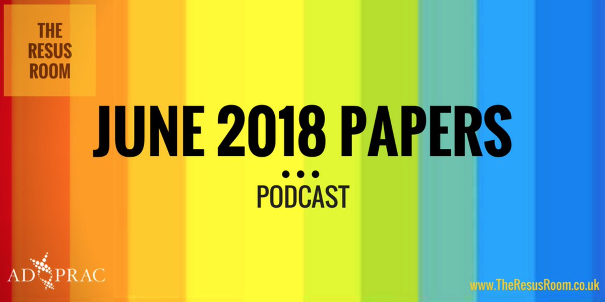 June’s Papers Podcast; out now

Covering

* Is there now a place for pH prognostication in cardiac arrest
* The latest evidence for apnoeic oxygenation
* The impact of employing a high sensitivity troponin

itunes.apple.com/gb/podcast/the…

TheResusRoom.co.uk #FOAMed