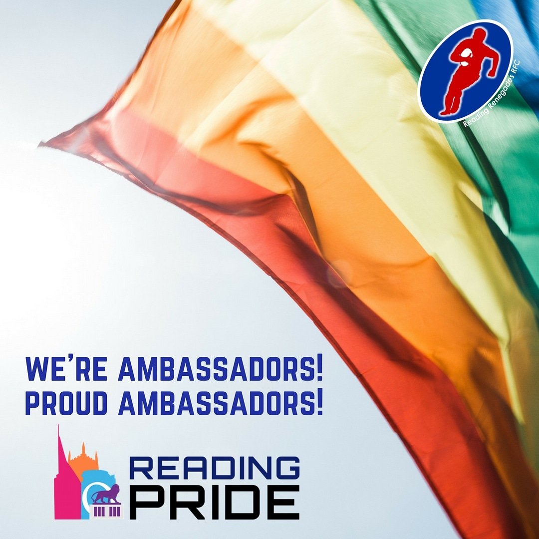 Renegades_RFC's tweet photo. We’re Ambassadors!
Proud Ambassadors!
We are very proud to have become Ambassadors for Reading Pride. 
We share many values which makes this a perfect partnership: inspiring, promoting and supporting the local LGBT+ community. #loveunites
@igrclubhouse @berksrfu @reading_pride https://t.co/ItwZDsQOpm