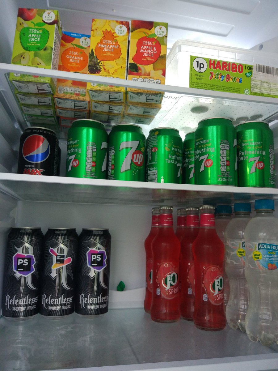 Came into work and went to grab an energy drink from the Dev fridge and found them decorated for me! <a href="/phpstorm/">PhpStorm, a JetBrains IDE</a>
