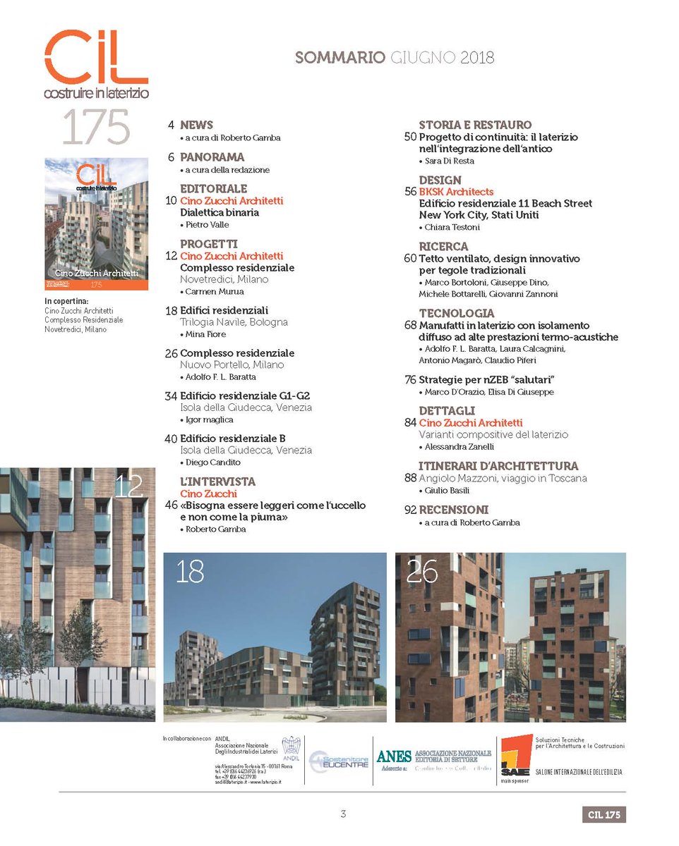 Laterizio's tweet photo. All'Assemblea #ANDIL2018 in distribuzione #CIL175, monografia sulle #architetture di #CinoZucchiArchitetti + #salubrità + #isolanti #termici e #acustici + tetto #superventilato @LifeHerotile + #restauro e #integrazione https://t.co/8SVJiHx3BO