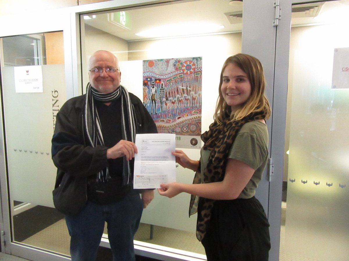 kxacf's tweet photo. Today we made a donation to @WaysideKingsX 

Such a great #KingsCross community organisation.

Pic of our Treasurer @DavidPaulWagner presenting the cheque to Emily on behalf of the Wayside. https://t.co/GQ8iHvi79Z