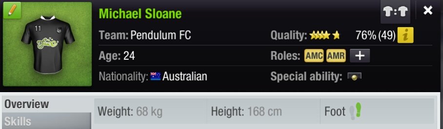 PendulumFC's tweet photo. The Man Of The Match is Michael Sloane. 🏅⚽🇦🇺 #TogetherWeSwing #WeArePendulum #TopEleven https://t.co/a2jl6uCCQy