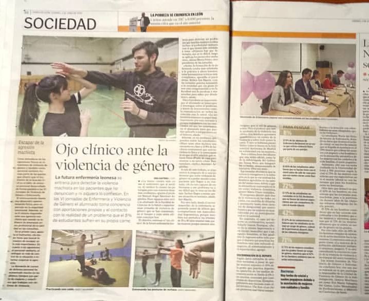 6JENFERULE's tweet photo. Nuestras jornadas de ayer sobre violencia de género de enfermería  en @unileon publicadas en el periódico. Muchas gracias @diariodeleon 👏 https://t.co/fyc27oJwPO