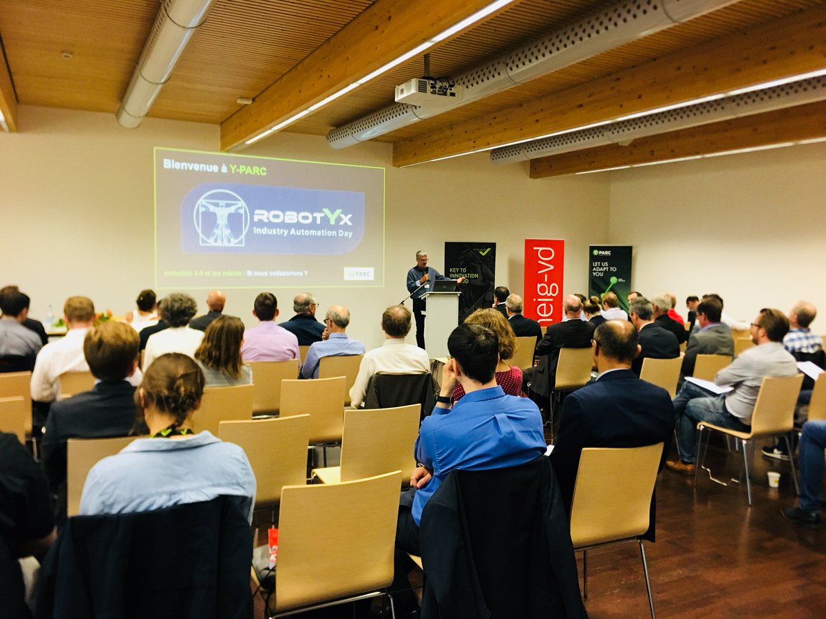 Y_PARC's tweet photo. L’industrie 4.0 et les robots : si nous collaborions ? #robotyx - 01.06.18 @Y_PARC https://t.co/ud9Rarpo2F