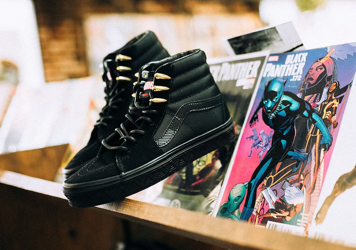 vans sk8 hi black panther