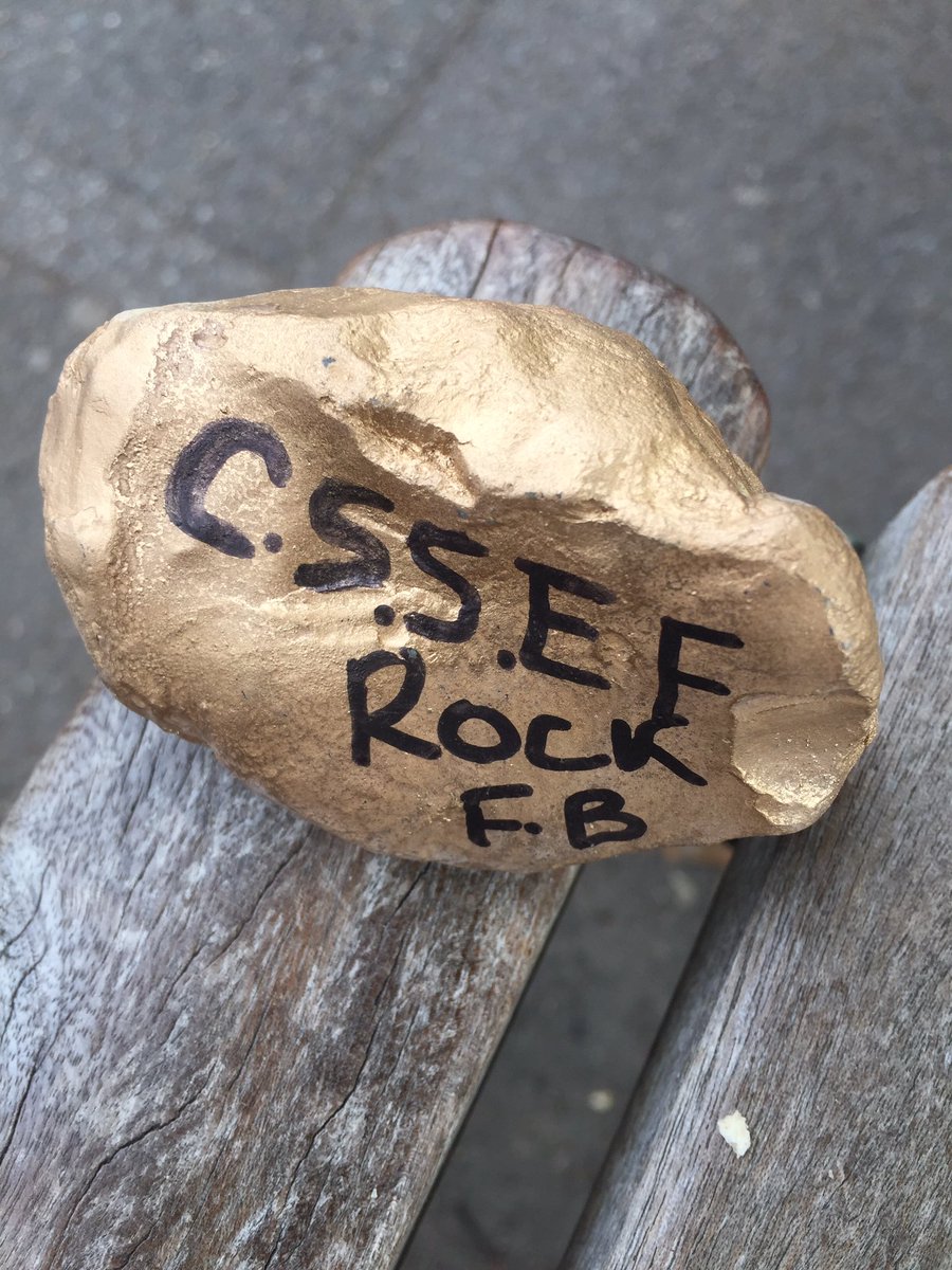 BenHardicre's tweet photo. Just found this rock on a bus in Frimley! The @CSSEF charity have been planting them around to raise deaf awareness in the community. Such a great little idea! I shall be passing this on this weekend when I head to London! #CSSEF https://t.co/w0GLdqkQFW