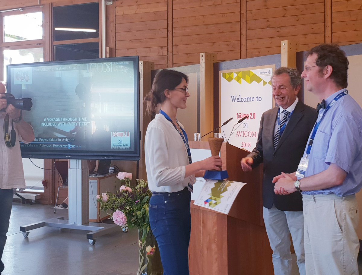 Histovery's tweet photo. We are extremely proud to have win the silver price of the #faimp yesterday night, toghether with the Popes' Palace of Avignon, for the #HistoPad 🎉 Many thanks to @FaimpAvicom , to @IcomOfficiel, to Freilichtmuseum Kommern! https://t.co/pPAjjH3l4b